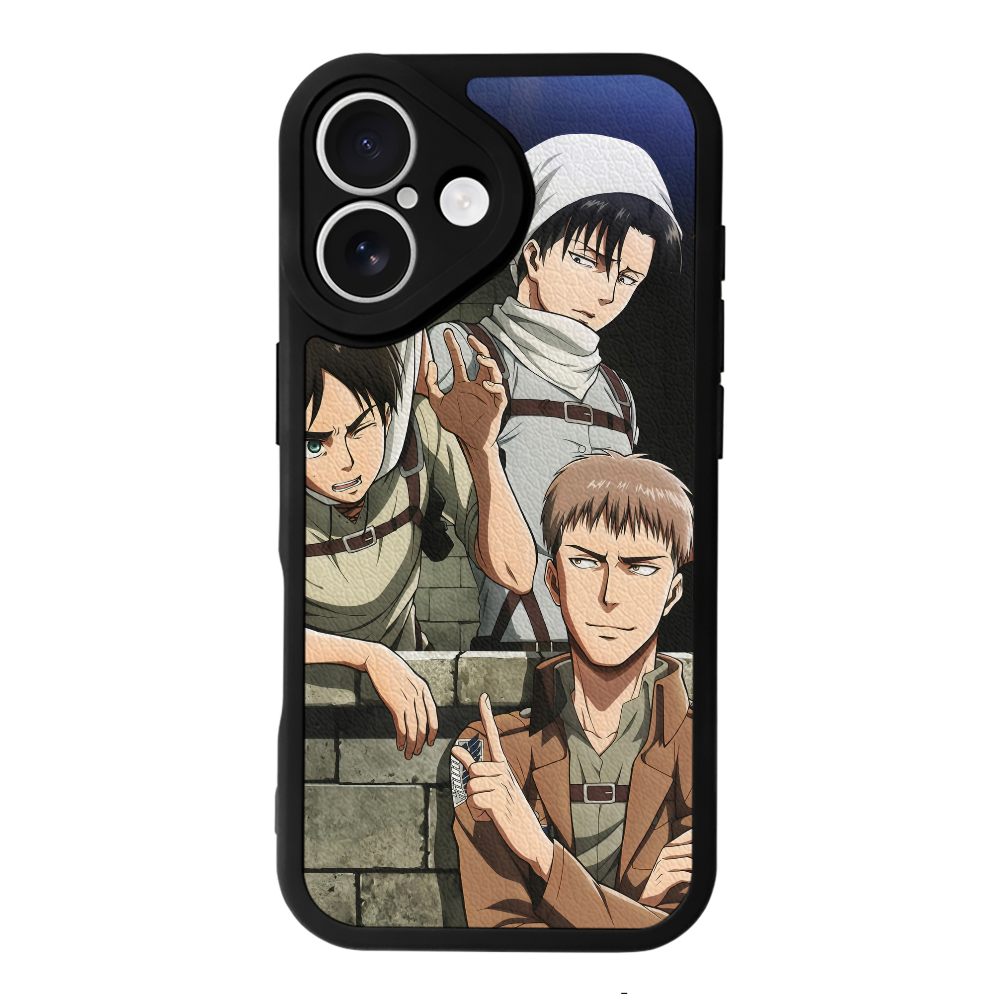 （画像用） 進撃の巨人 Attack on Titan 【iPhone 16シリーズ対応】シリコンスマホケース（レザー調） 材質：シリコン